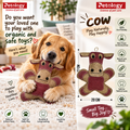 Natural jute Felt Dog Toy(Cow) -safe and non toxic No Squeak, No Fluff, Durable, Extra Thick Dog Chew Toy for Aggressive Chewers for adult and puppies