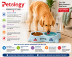 Petology Hihealth 2 In1 Pet Feeder & Automatic Water Dispensing system with stainless steel Food server Suitable for Cats and Dogs (small, medium & Large pets)