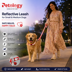 PLAYPET Reflective Leash Collar Set with Bell for Cats and Dogs 10mm, Colour May Vary