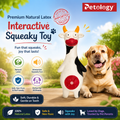 PlayPets Holy Cow Squeaky Dog Toy, Durable Latex 100% lead Free( made in UK ) Rubber Chew Toy for Small, Medium & Large Dogs Interactive,Teeth Cleaning, Indoor Outdoor Pet Play( suitable for all ages) )