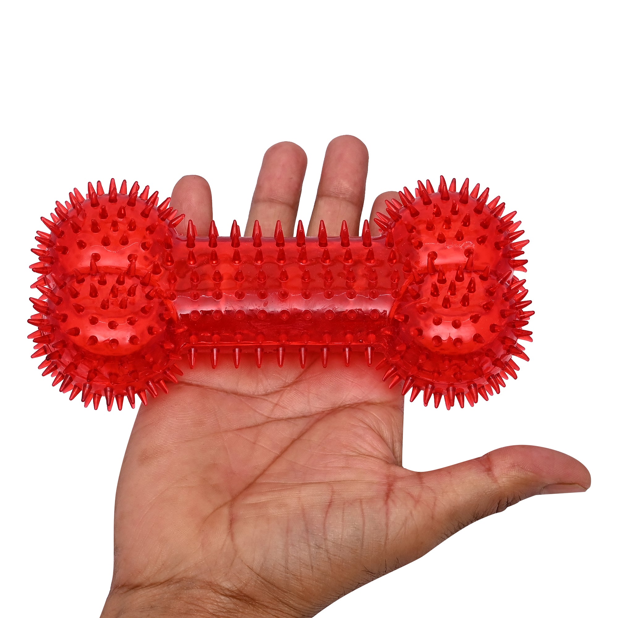 100% BPA Free,Non-Toxic,Squeaky spike bone for healthy dental, fetch toys with TPR Rubber Toys