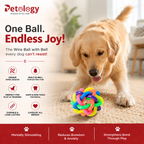 Playpets 100% non toxic Rainbow Rubber Ball Toy for Dogs & Cat's Ball with Interactive Soft sound Bell for Small, Medium and Large Fetch Ball indoor & outdoor play