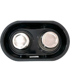 Double diner for dogs and cats 100 % S.Steel Double Diner Bowls With Anti Skid MEDIUM AND LARGE SIZE