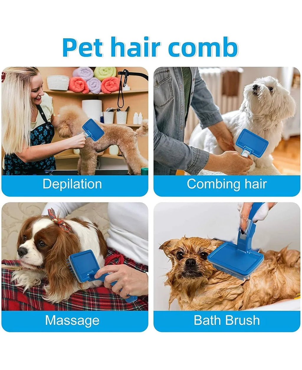 Hi Health Combo of 2, Slicker Brush Pet Grooming Glove for Dogs and Cats Shedding Small Medium Large Breeds(Pack of 2-Multi Color)