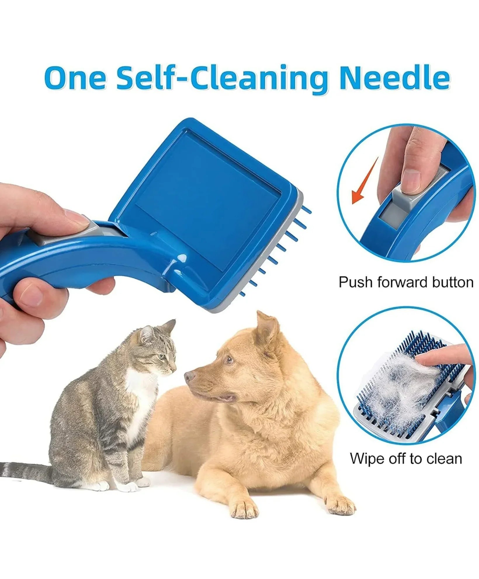 Hi Health Combo of 2, Slicker Brush Pet Grooming Glove for Dogs and Cats Shedding Small Medium Large Breeds(Pack of 2-Multi Color)