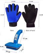 Petology Hi Health hygiene set (Combo 6 pcs) Pet Slicker Brush,Hair Comb Single Sided,Nail Clipper ,Nail Grinder ,Grooming Gloves Kit & Palm brush for All Breeds &  Age Dog, Cat, Rabbit & Hamster