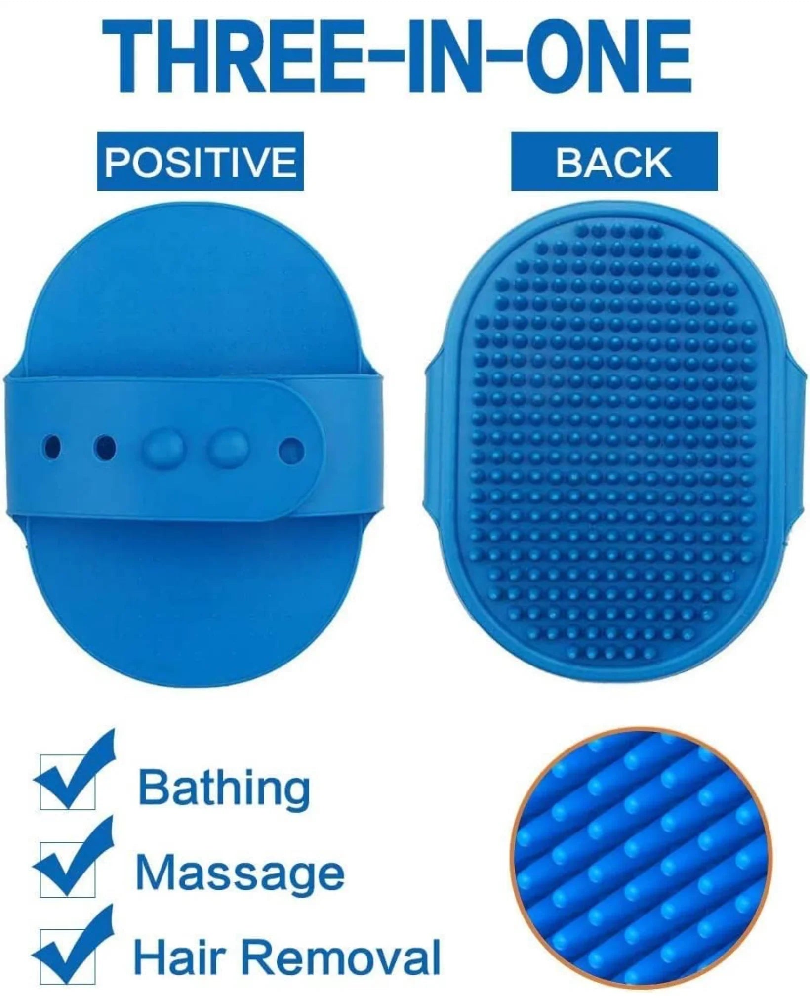Hi Health COMBO 3 pcs Self Cleaning Slicker Shedding Brush ,Pet Bath Massage Brush With Soap & Shampoo Dispenser Soft Silicone Bristle For Long Short Haired Dogs Cats Shower.