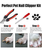Dog Stainless Steel Nail Cutter Clipper and filer,Claw & Nails Clippers Grinder Grooming Trimmer for Small, Medium, Large dogs and cats