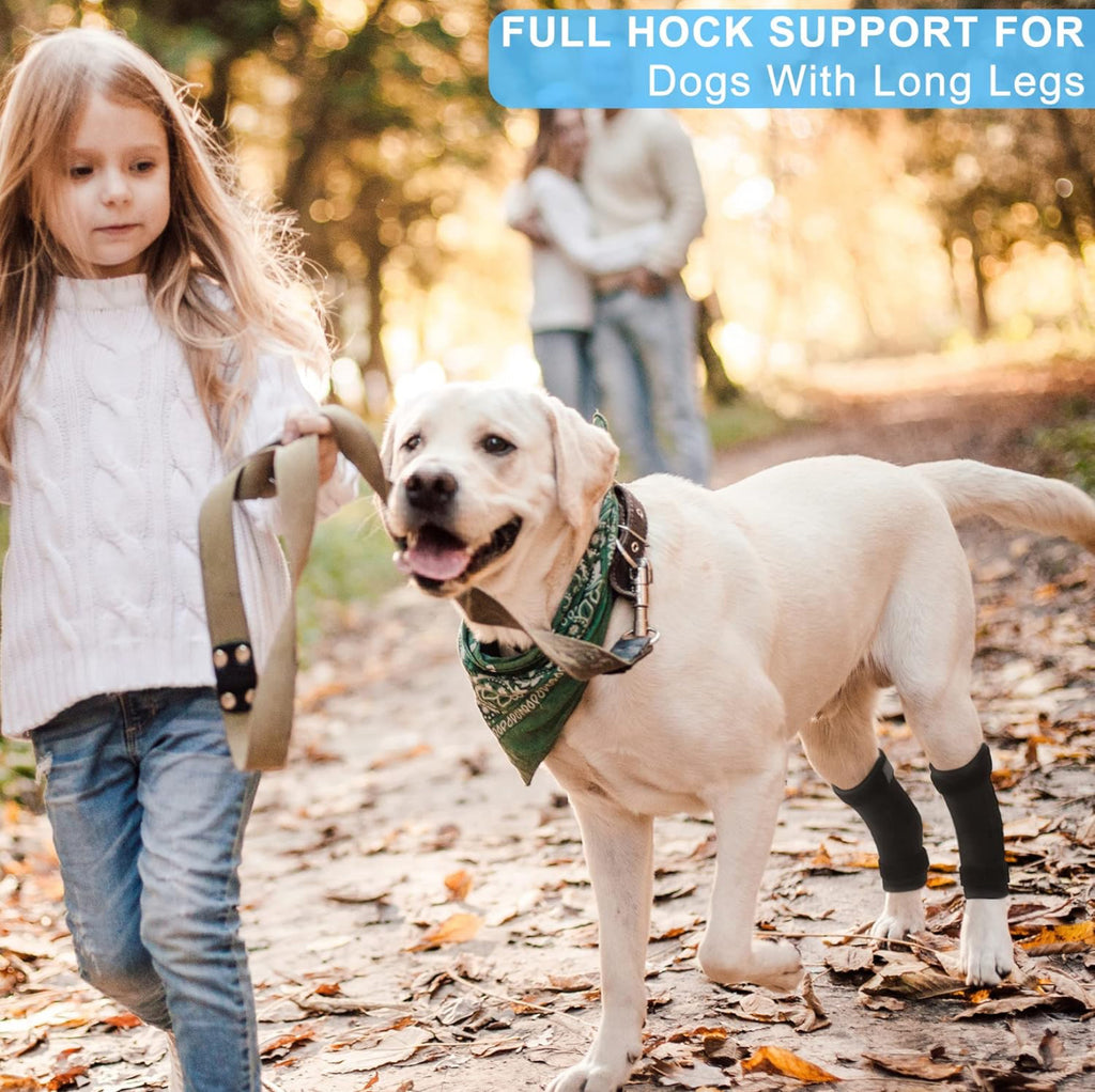 Petability Canine Splint Brace for Rear Legs with Safety Reflective Straps, Joint Warps Support Help Hind Legs Injuries Sprains Arthritis Torn ligament (1 Pair)