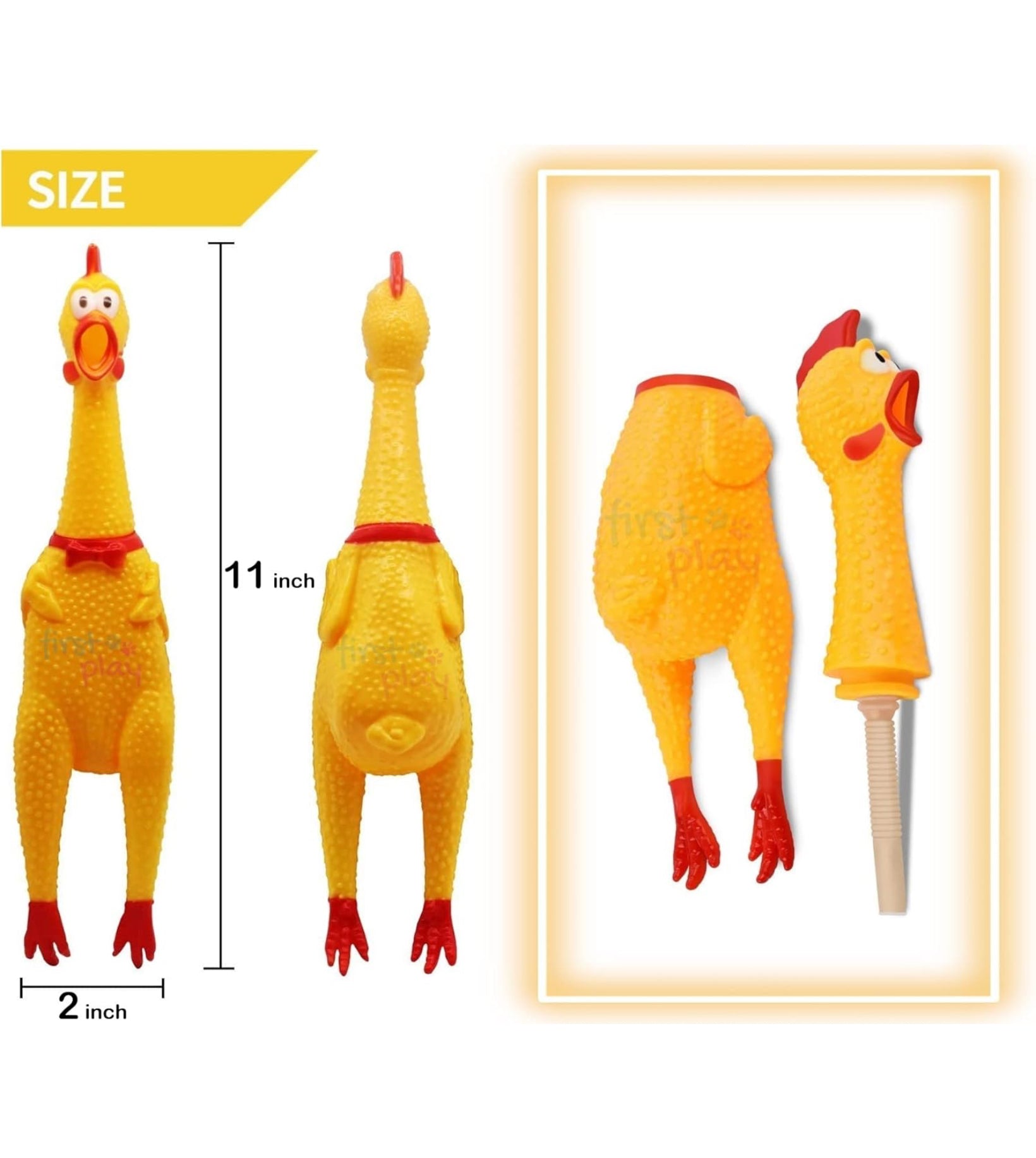 PlayPets Squeaking Combo Chicken, Intelligent Chargeable Ball, Paw Ball & Rubber Squeeze Sleeper Dog Toys Sound,  BPA Free ,Chemical Free,Screaming Toys for Pets,Safe & Non-Toxic  (Pack of 4 pcs)