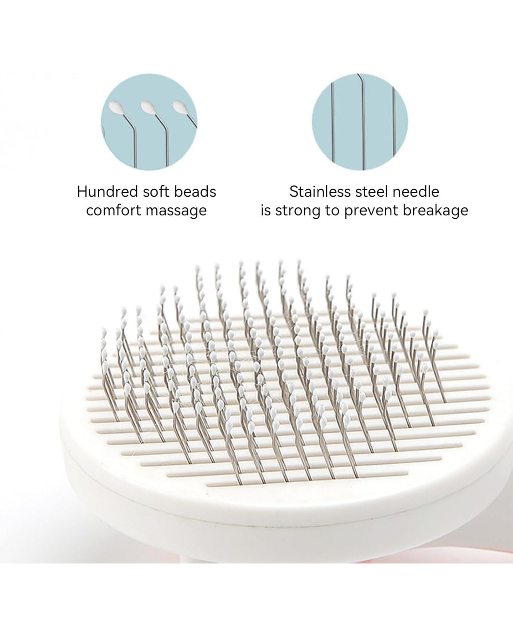 Hi Health Grooming COMBO Premium Slicker Brush with flea for CATS & DOGS Self Cleaning Shedder Gently Removes Loose Undercoat, Mats and Tangled