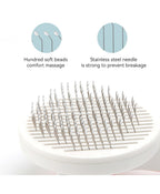 Hi Health Premium, Extra-Soft Slicker Brush with flea for CATS & RABBITS,SMALL PETS Self Cleaning Shedder Gently Removes Loose Undercoat, Mats and Tangled(COLORS VARY)