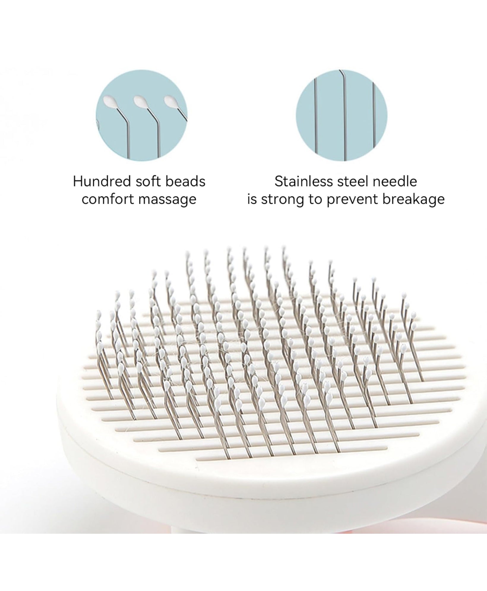 Hi Health Grooming COMBO Premium Slicker Brush with flea for CATS & DOGS Self Cleaning Shedder Gently Removes Loose Undercoat, Mats and Tangled