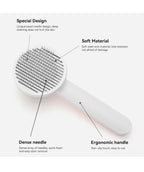 Hi Health Premium, Extra-Soft Slicker Brush with flea for CATS & RABBITS,SMALL PETS Self Cleaning Shedder Gently Removes Loose Undercoat, Mats and Tangled(COLORS VARY)