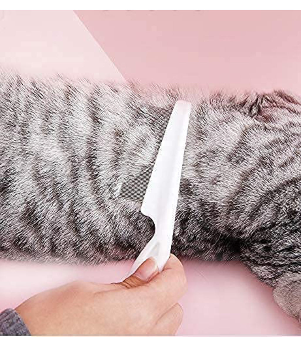 Hi Health Grooming COMBO Premium Slicker Brush with flea for CATS & DOGS Self Cleaning Shedder Gently Removes Loose Undercoat, Mats and Tangled