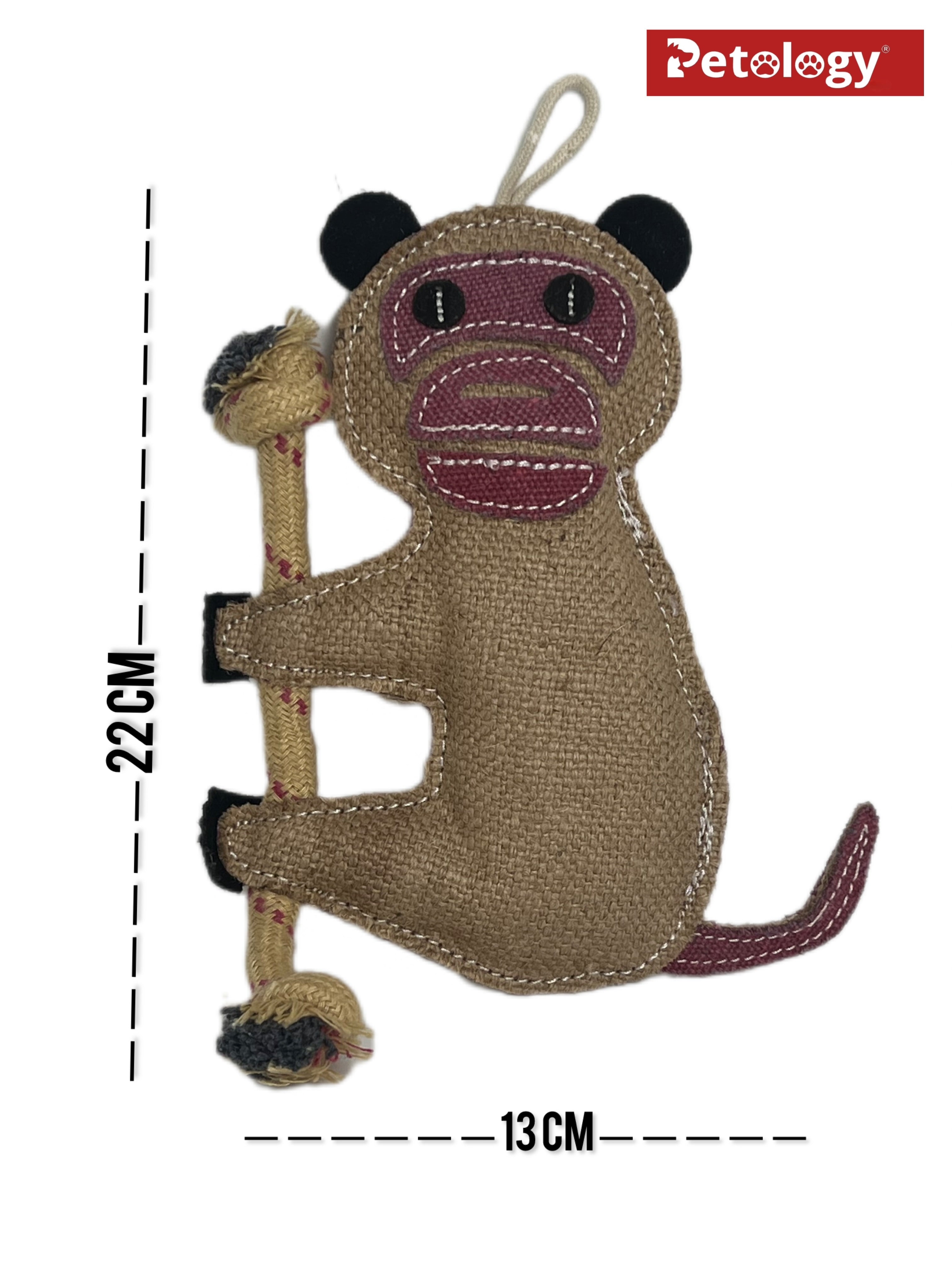 Petosafe buy 2pay1  100% Organic Jute Chew-tug Dog Toy Non-Toxic, Soft, Stuffed Interactive Cute Squeaky, Teething Rope Dog Toy  Small to Medium breed