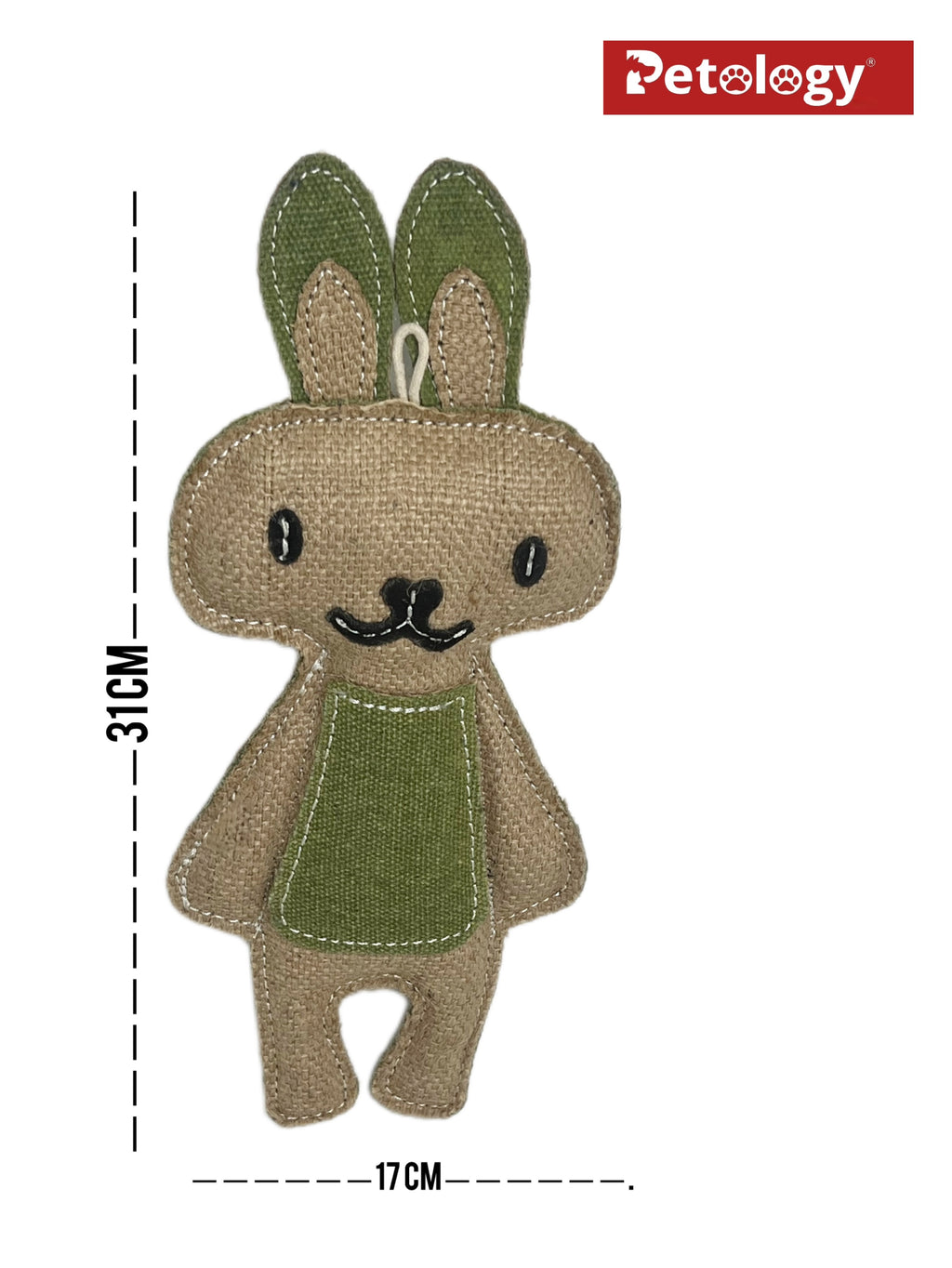 Petosafe buy 2pay1 100% Organic Jute Chew-tug Dog Toy Non-Toxic, Soft, Stuffed Interactive Cute Squeaky, Teething Rope Dog Toy  Small to Medium breed