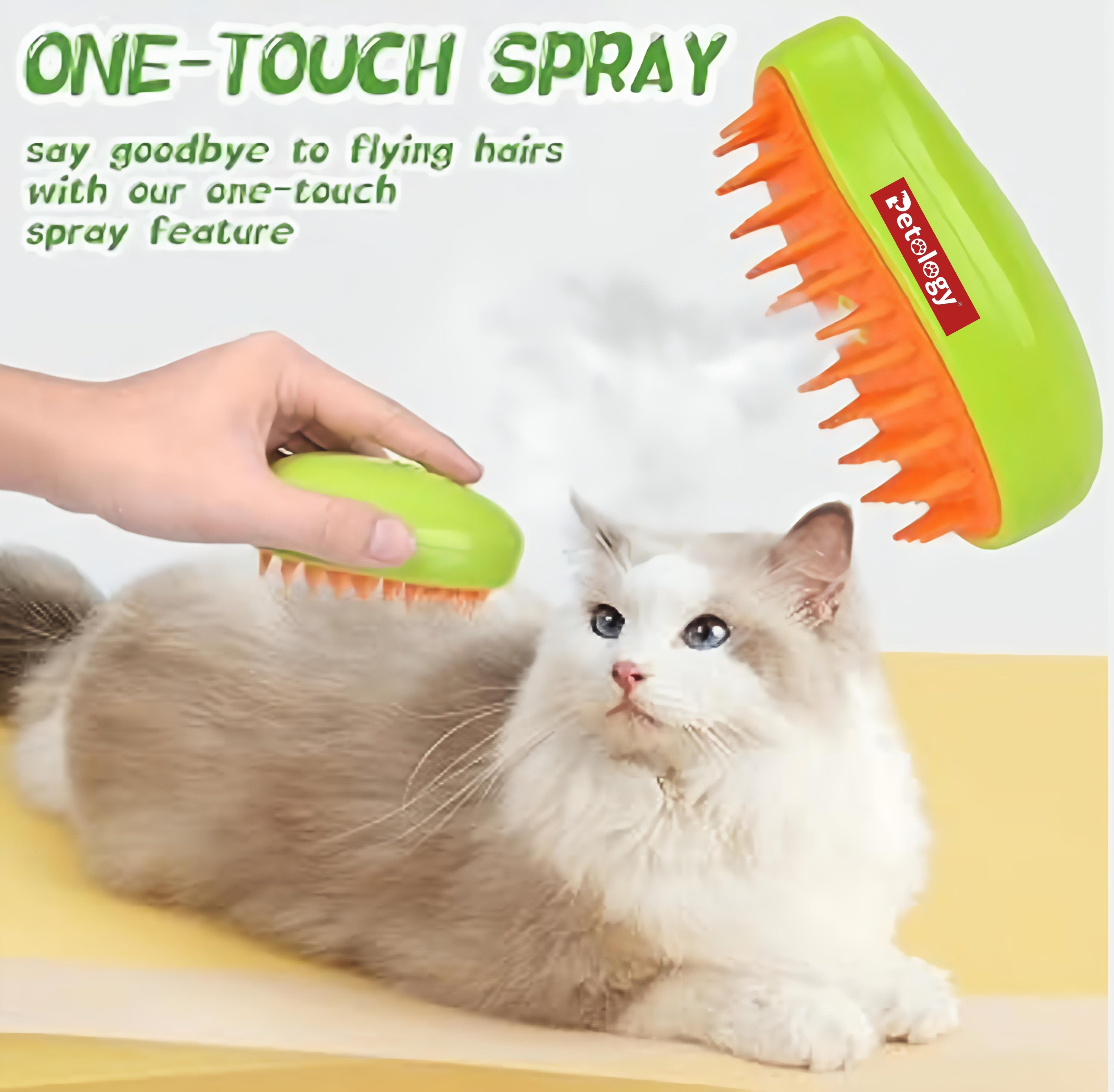 3 in 1 Cat Steam Brush Cat Grooming Brush Self-Cleaning Re-chargeable Steam Brush Massage Brush for Removing Hair