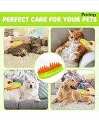 3 in 1 Cat Steam Brush Cat Grooming Brush Self-Cleaning Re-chargeable Steam Brush Massage Brush for Removing Hair