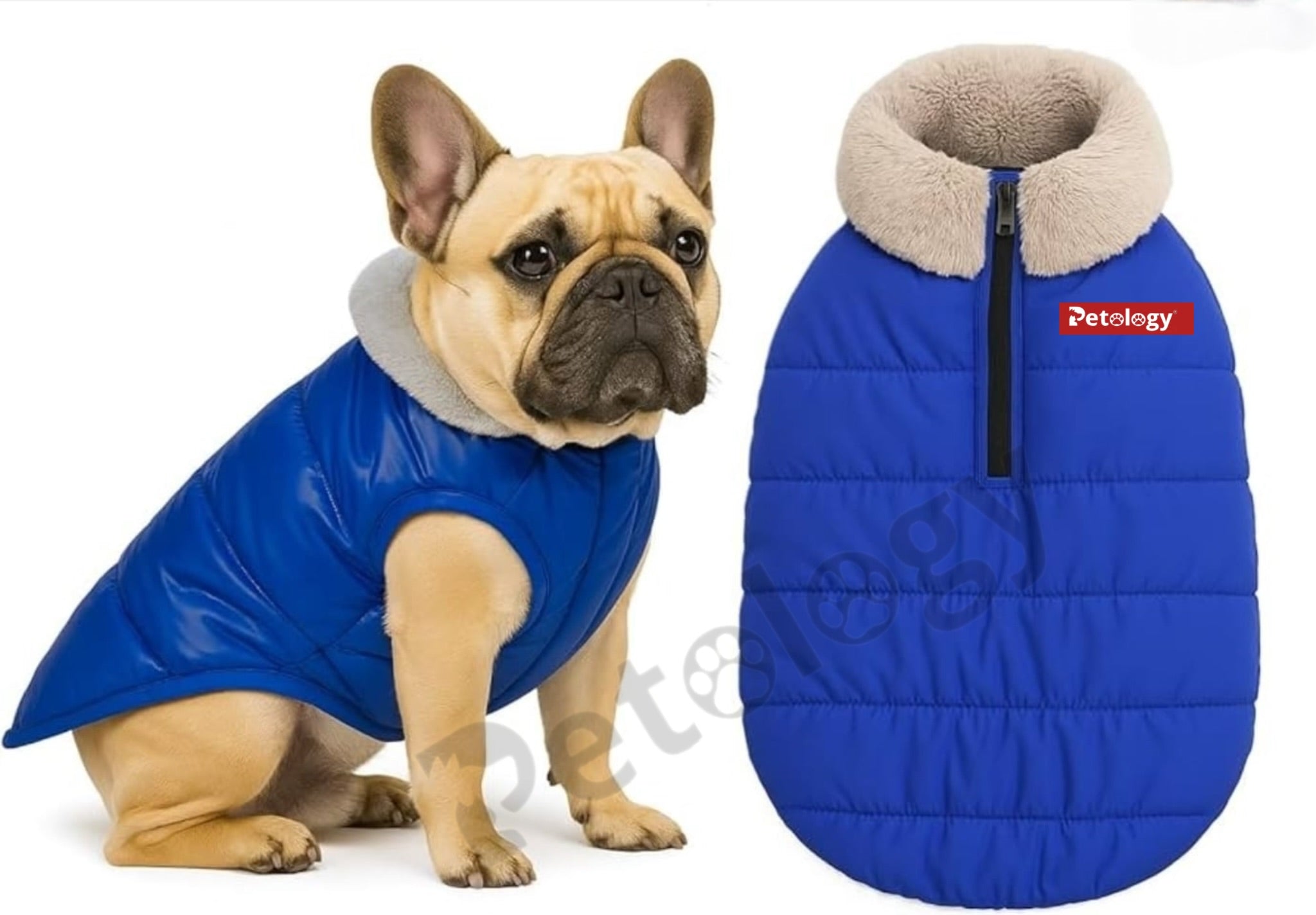Petology Premium dog Jacket's wind proof water proof light weight washable warm thick fleece lined dog vest jacket for xtra protection (all sizes) colors vary