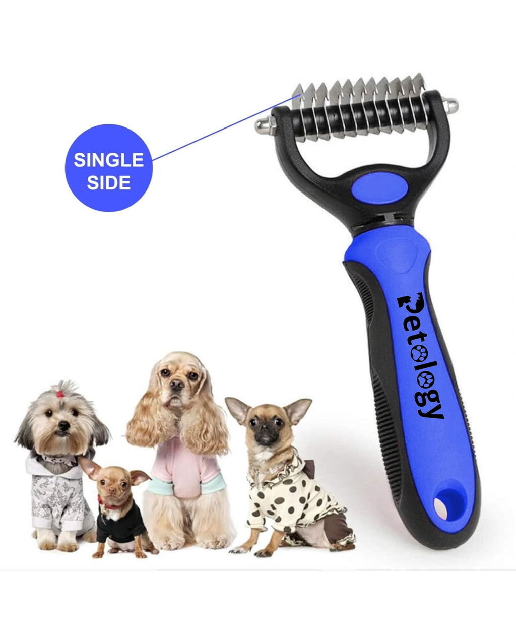 Hihealth Pet Grooming Brush for Dogs/Cats/Rabbits Deshedding Tool & Undercoat Rake Dematting Comb for Mats,Reduces Shedding by Up to 95%,Great for Short to Long Hair Small Large Breeds