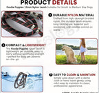 PAWPET Dog Training Walking Rope - Nylon Leash (12mm,15mm,18mm,22mm) for Small , Medium, large Sized Dogs With Strong Hook - Color May Vary
