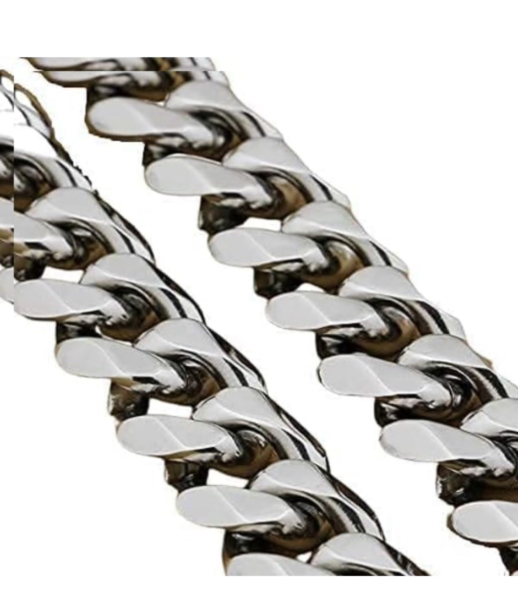 Diamond cut Superior quality plated Dog chain diamond cut Cuban design long lasting,solid metal 425 gms & 440 cms.(8 no.)