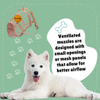 Adjustable Strap Safe Muzzle Dogs Ensure Pet Safety and Comfort, Prevent Biting Behavior Perfect Ideal for Walks, Training, and Grooming. (Beige)