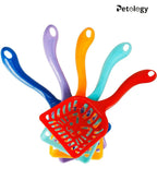 STOP WASTING money onCat grooming,Cat Combo Sixer Groomer is here, 6 tools to give perfect grooming without going anywhere,Xtra soft Sleeker,check fleas and mits,Nail cutter and filler,Rounded steel 2 sided comb to give a neat look.(colors Vary)