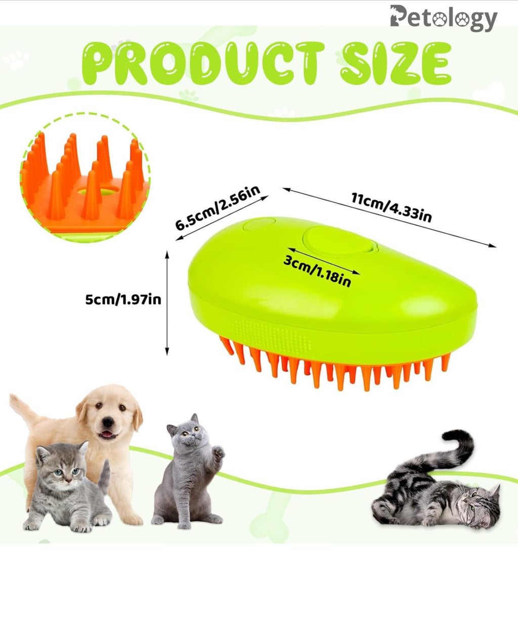 3 in 1 Cat Steam Brush Cat Grooming Brush Self-Cleaning Re-chargeable Steam Brush Massage Brush for Removing Hair