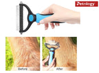 HIHYGENIE Dematting & Deshedding Brush For Dogs-Cats,2 In 1 Deshedding Tool & Undercoat Rake Dematting Comb For Mats, Reduces Shedding By upto 95%,Short To Long Hair Small Large Breeds