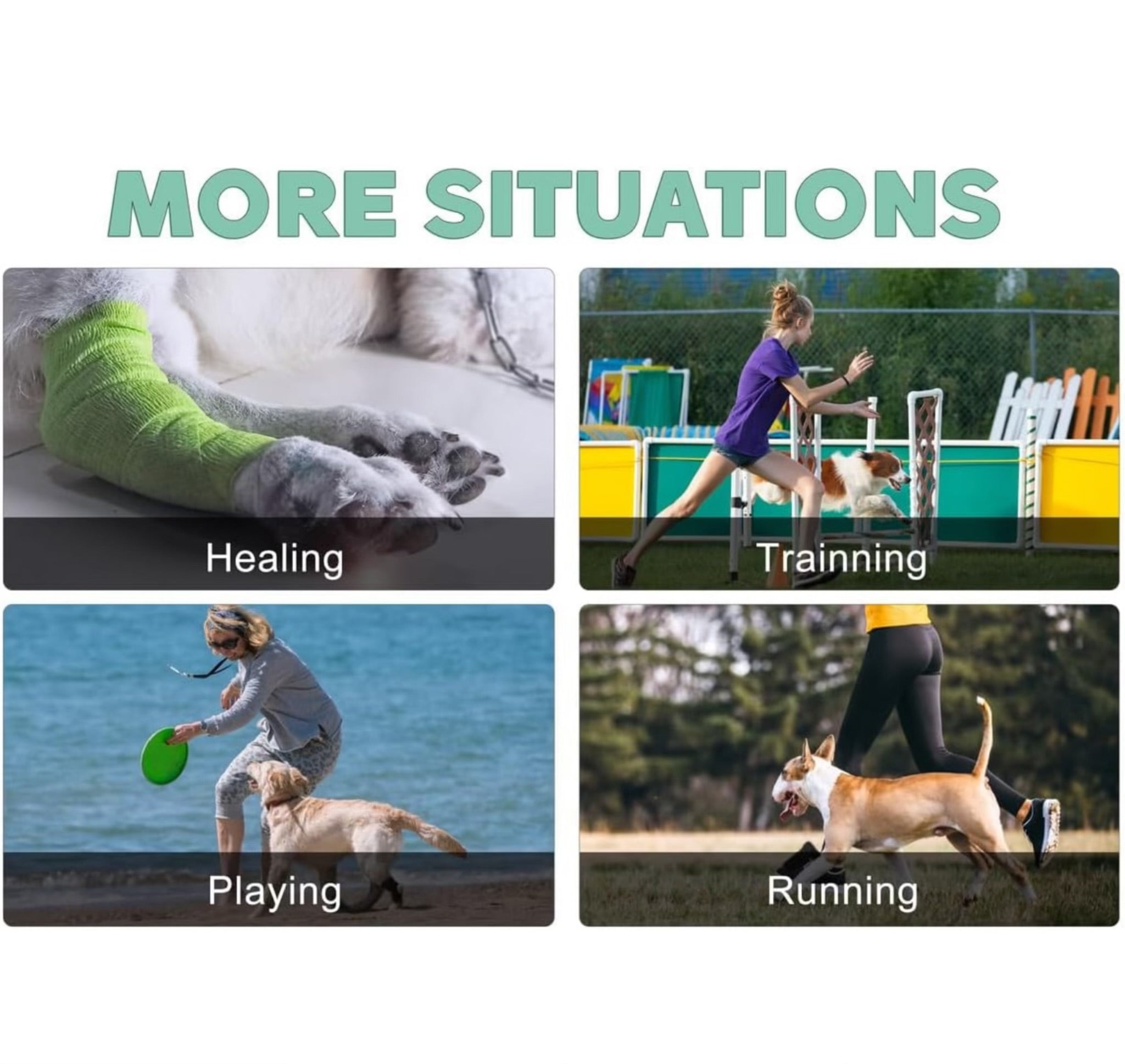 Petability Canine Splint Brace for Rear Legs with Safety Reflective Straps, Joint Warps Support Help Hind Legs Injuries Sprains Arthritis Torn ligament (1 Pair)