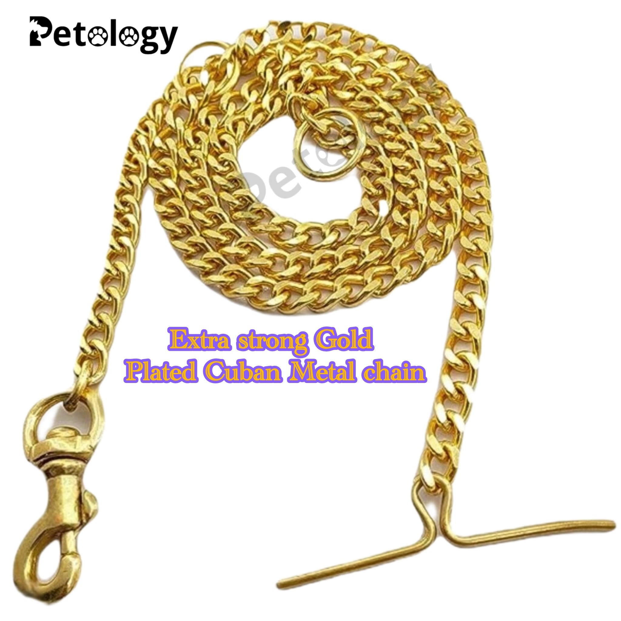 Superior quality Gold plated Dog chain diamond cut Cuban design long lasting,solid metal