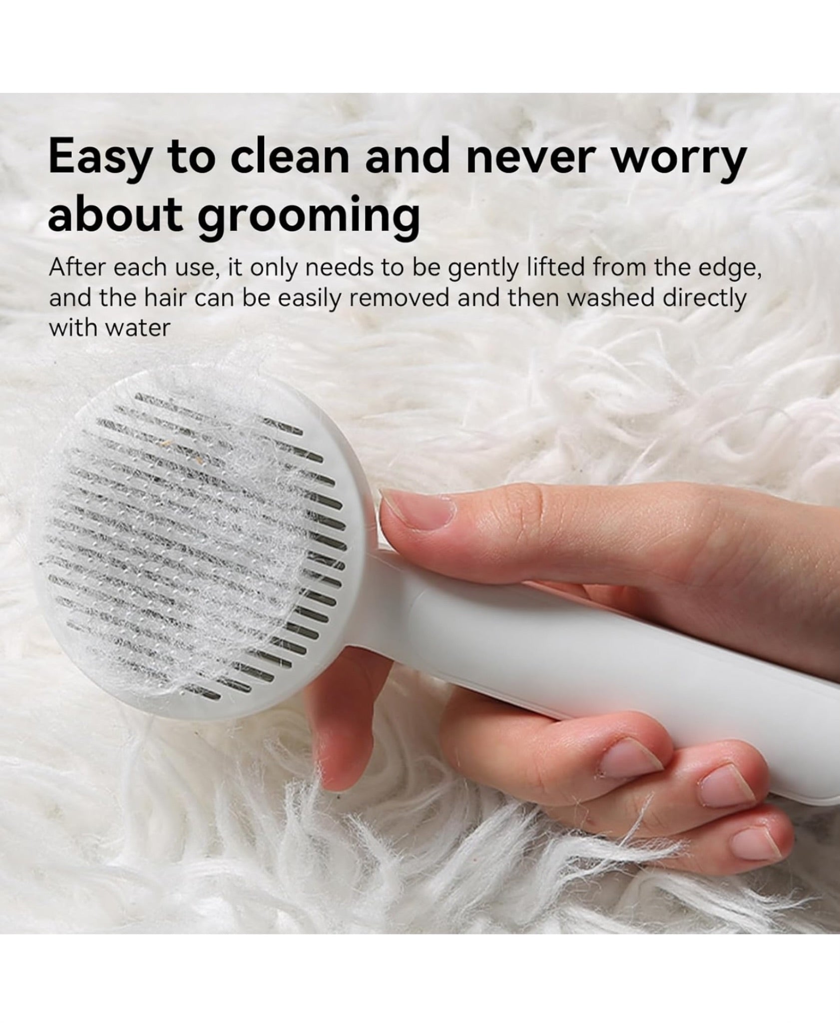 Hi Health Grooming COMBO Premium Slicker Brush with flea for CATS & DOGS Self Cleaning Shedder Gently Removes Loose Undercoat, Mats and Tangled