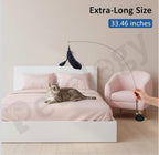 Combo stick Suction Cup Cat Teaser Wand - Interactive Feather & Bell Toy for Indoor Cats, Self-Play Fixed Design, Scratch-Resistant to Relieve Boredom