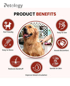 HiHygiene 2 in 1 Pet Comb Pack Adjustable Dog Puppy Brush Pet Comb for Grooming Cum Massager and Safety from Mites,Lice,Ticks Combo Pack of 2 Comb Large Size