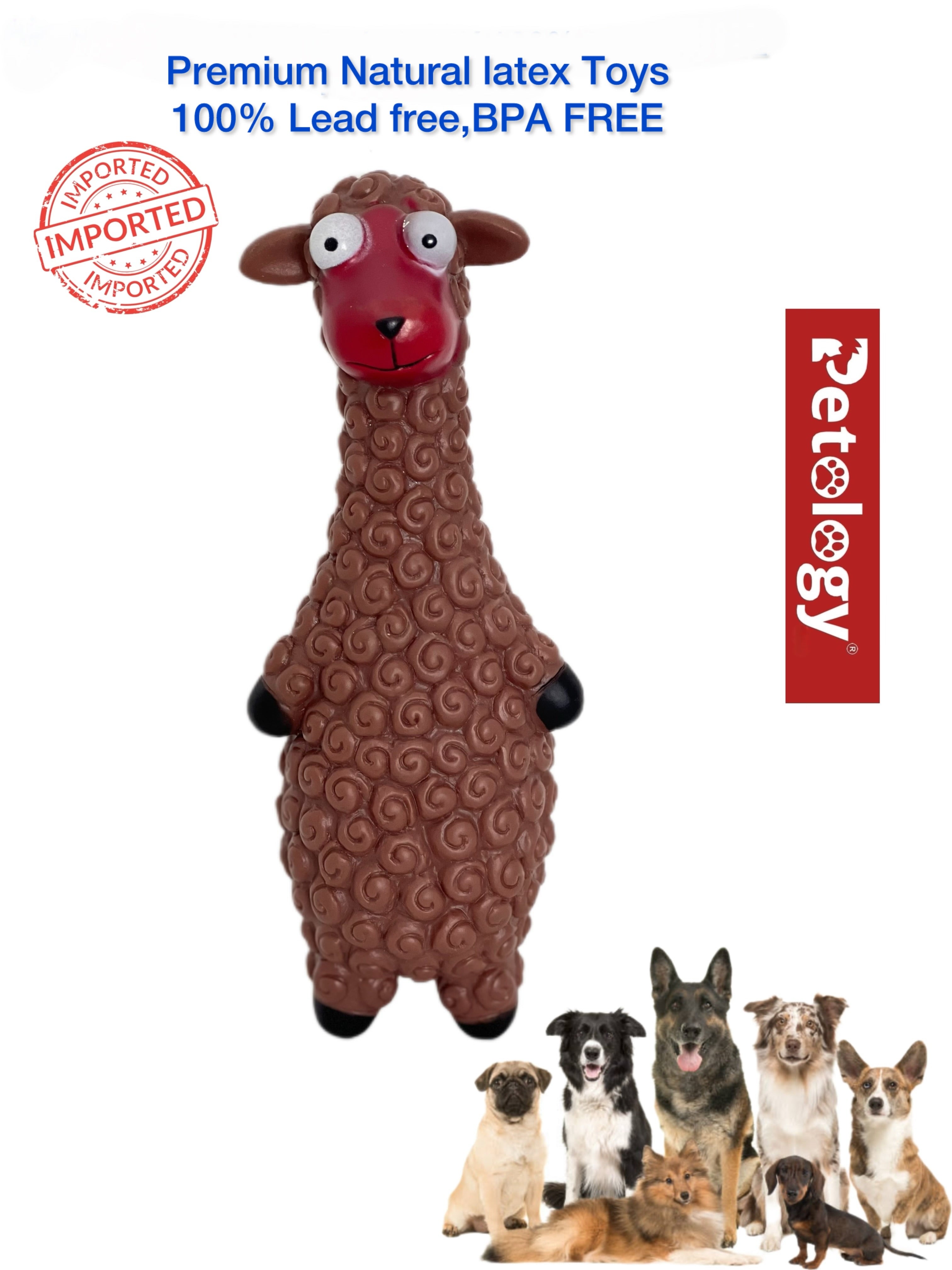 Premium Peppa The Puma Squeaky Dog Toy, Durable Latex 100% lead Free( made in UK ) Rubber Chew Toy for Small, Medium & Large Dogs Interactive,Teeth Cleaning, Indoor Outdoor Pet Play( suitable for all age dogs)