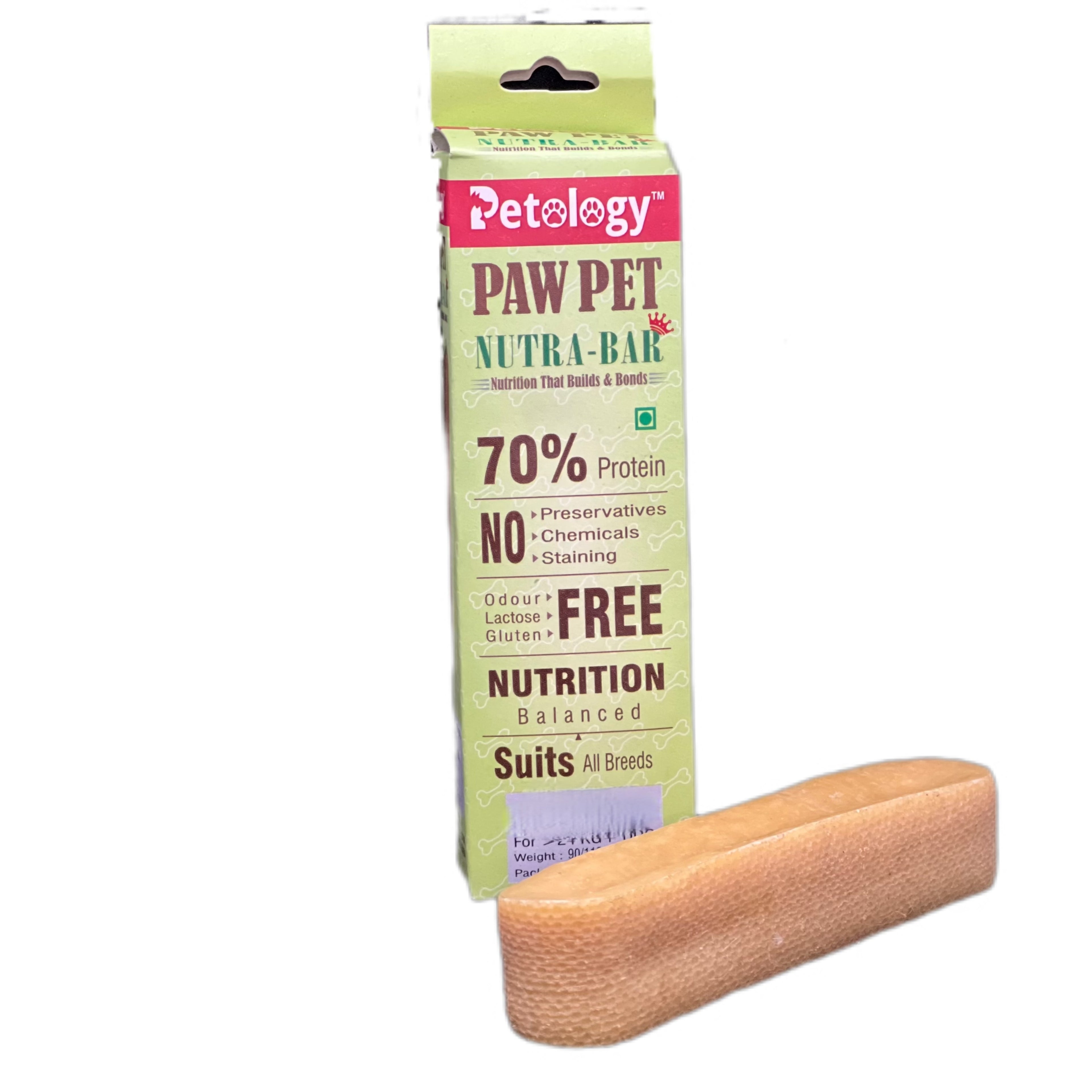 PAW PET NUTRA-BAR Bars for Dogs 100% Natural Himalayan Yak Chews,70% protien, Long Lasting,Fight Plaque & Tartar,Promotes Healthy Immune System 100g PACK