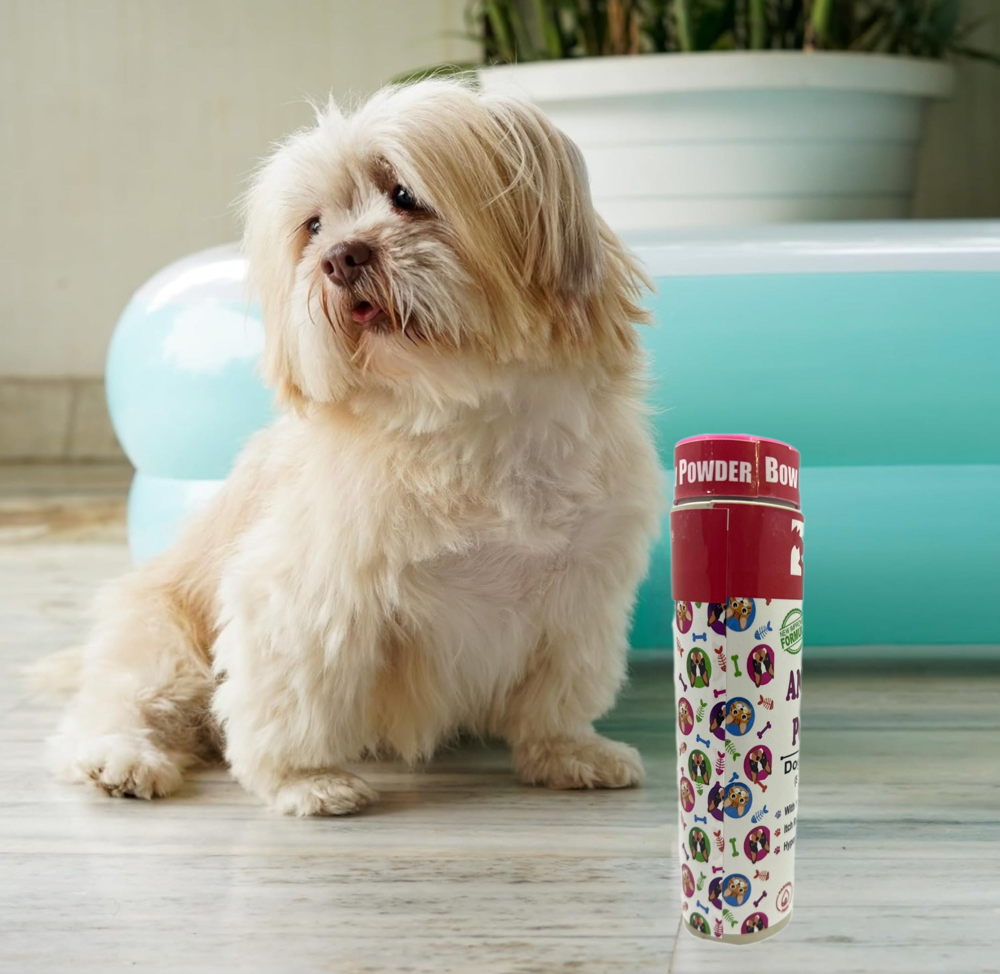 Bow Bow 100% itch relief Lavender extract powder & Neem extract for Dogs to relief of Itchiness of dogs and Cats smoothens skin,moisturises patchy skin in weeks.