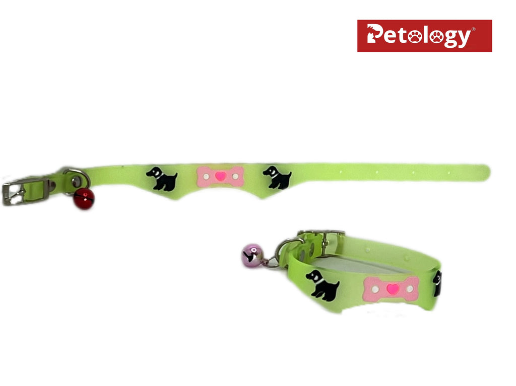 Get 2 for price of 1 Adjustable Multiple Colors extra soft & Style Pet Dog Silicone  Bell small Dog & Puppy Collar Training Collar-color may vary