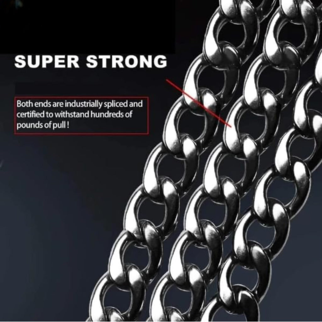 Diamond cut Superior quality plated Dog chain diamond cut Cuban design long lasting,solid metal 425 gms & 440 cms.(8 no.)
