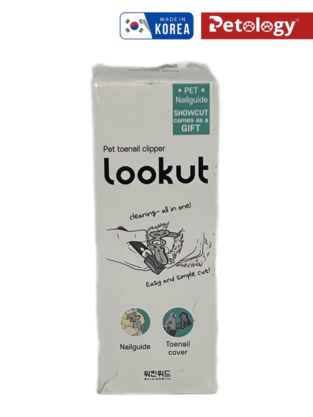 LOOKUT (Korea) by Petology Cat Nail Trimmers Patent Designed Cat Claw Clipper with Posco Steel Blades Safe and Easy Cuts for Cats Claw