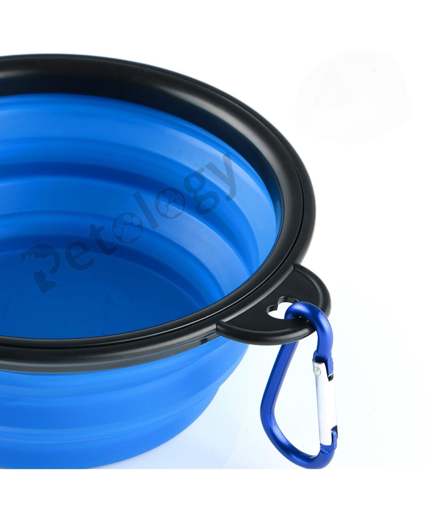 HI-health Travel made easy 2 pcs food & water Collapsible silicone Dog Bowl, Foldable Expandable Cup Dish for Food- Water Feeding Portable Travel Bowl, Free Pet ID-Tag