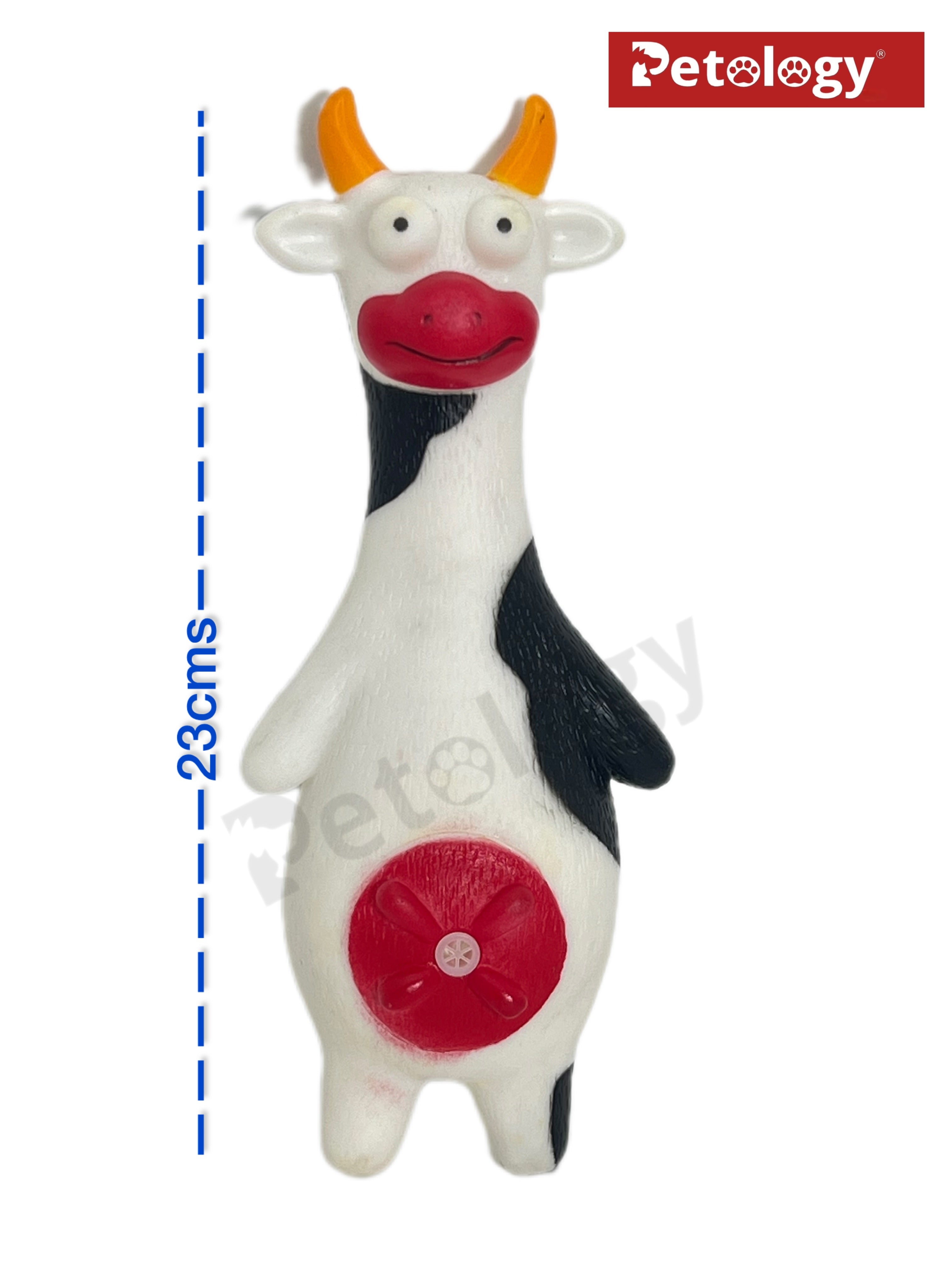 Premium Holy Cow Squeaky Dog Toy, Durable Latex 100% lead Free( made in UK ) Rubber Chew Toy for Small, Medium & Large Dogs Interactive,Teeth Cleaning, Indoor Outdoor Pet Play( suitable for all age dogs)