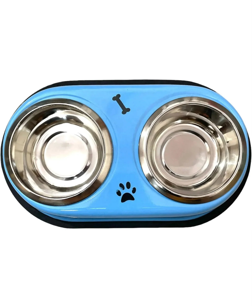 Double diner for dogs and cats 100 % S.Steel Double Diner Bowls With Anti Skid MEDIUM AND LARGE SIZE