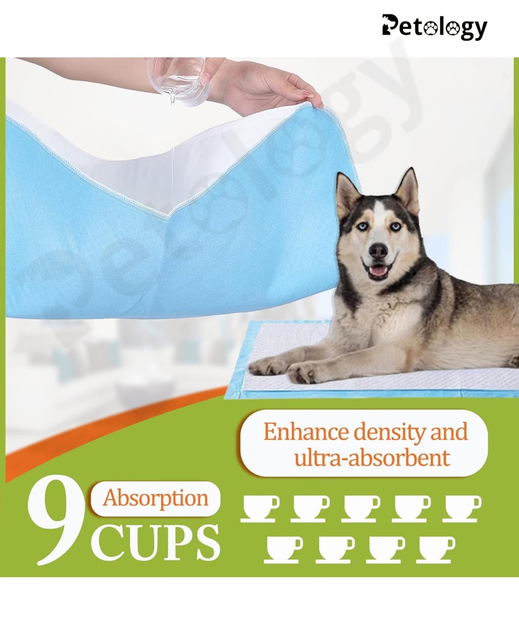 HIHYGIENE Dog Pee Pads 20 Count Potty Training Pads for Dogs, Leak-Proof Protection & Odor Control,Potty Training, Pet Training Pads