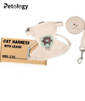MEOW MEOW Cat Harness and Leash Set , Escape Proof and Adjustable , Lightweight and Soft Walking Harness for Cats - Perfect for Small & Medium Cats with Weight from 1.5 KG to 6.0 KG (Beige)