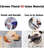 Superior Silver quality Stainless Steel Dog chain cut Cuban design long lasting, solid metal 600 gms &440 cms.