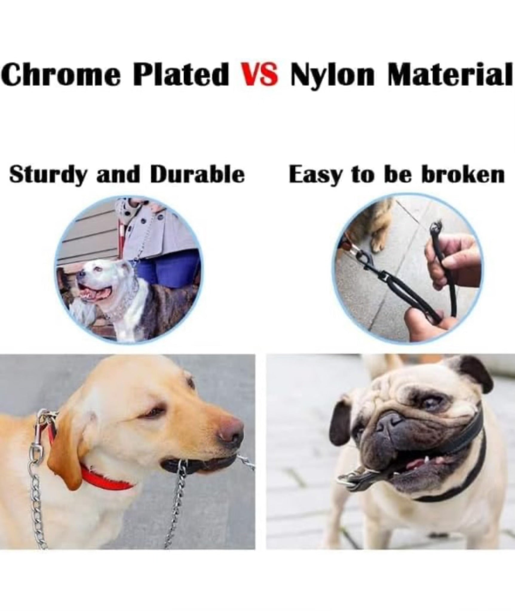 Diamond cut Superior quality plated Dog chain diamond cut Cuban design long lasting,solid metal 425 gms & 440 cms.(8 no.)