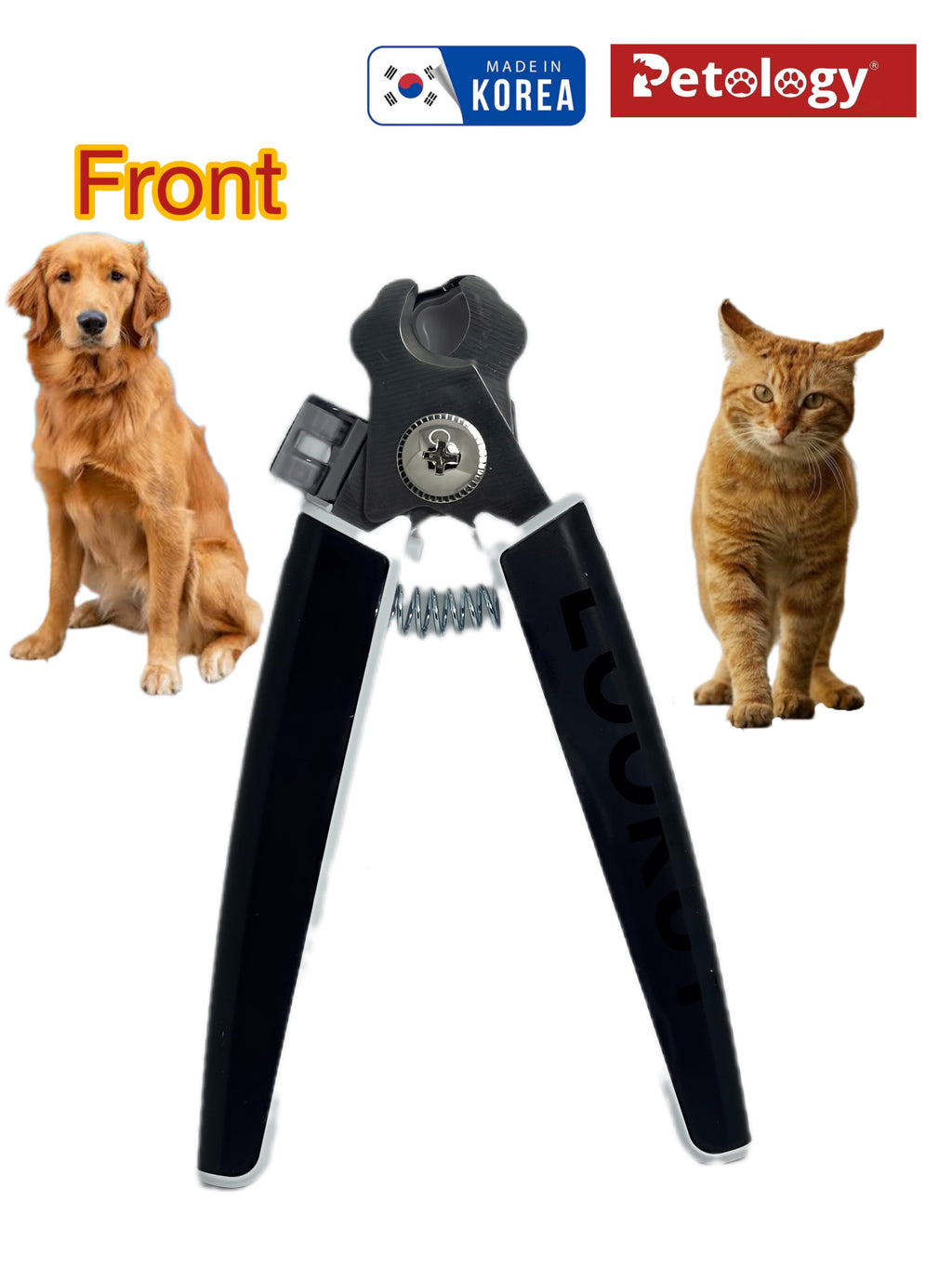 LOOKUT (Korea) by Petology Cat Nail Trimmers Patent Designed Cat Claw Clipper with Posco Steel Blades Safe and Easy Cuts for Cats Claw